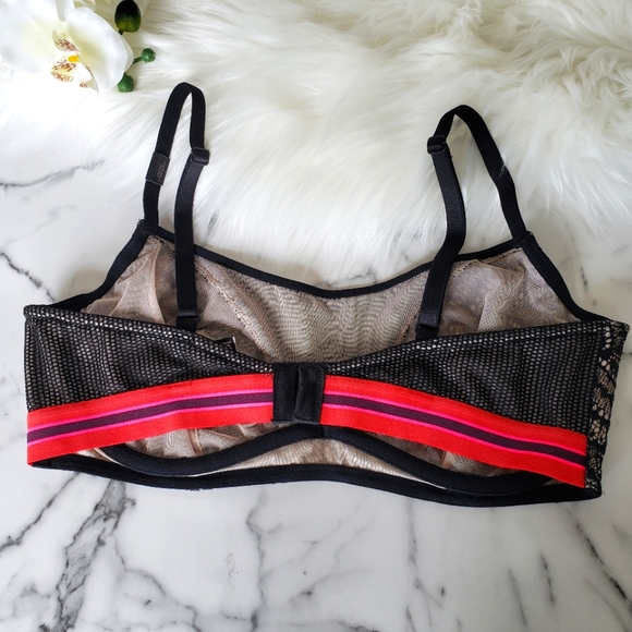 🆕️VICTORIA'S SECRET Black Lace Balconette Bra 36D - Picture 2 of 10